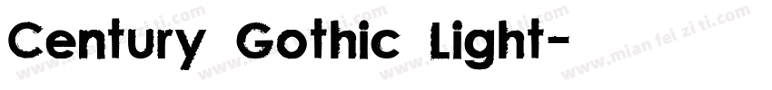 Century Gothic Light字体转换